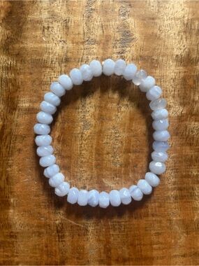 Mine Finds by Jay King Blue Lace Agate Beaded Stretch Bracelet